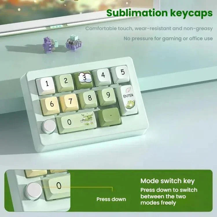 MKESPN W908 Wireless Tri-Mode Hot-Swappable Macro-Defined RGB Backlit Gaming Mechanical Keypad