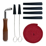 Kit d'outils d'accordage pour piano, butée d'accordage, clé, accessoires pour instruments de musique, noir 8 pièces/kit, bleu 8 pièces/kit, noir 6 pièces/kit, bleu 6 pièces/kit