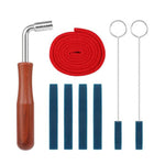 Kit d'outils d'accordage pour piano, butée d'accordage, clé, accessoires pour instruments de musique, noir 8 pièces/kit, bleu 8 pièces/kit, noir 6 pièces/kit, bleu 6 pièces/kit