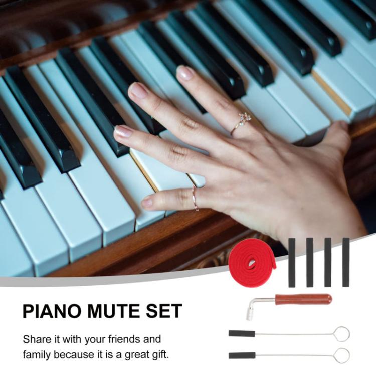 Kit d'outils d'accordage pour piano, butée d'accordage, clé, accessoires pour instruments de musique, noir 8 pièces/kit, bleu 8 pièces/kit, noir 6 pièces/kit, bleu 6 pièces/kit