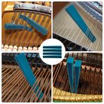 Kit d'outils d'accordage pour piano, butée d'accordage, clé, accessoires pour instruments de musique, noir 8 pièces/kit, bleu 8 pièces/kit, noir 6 pièces/kit, bleu 6 pièces/kit