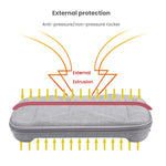 Sacoche de rangement pour console Nintendo Switch 2 en tissu EVA, motif X gris, motif X noir