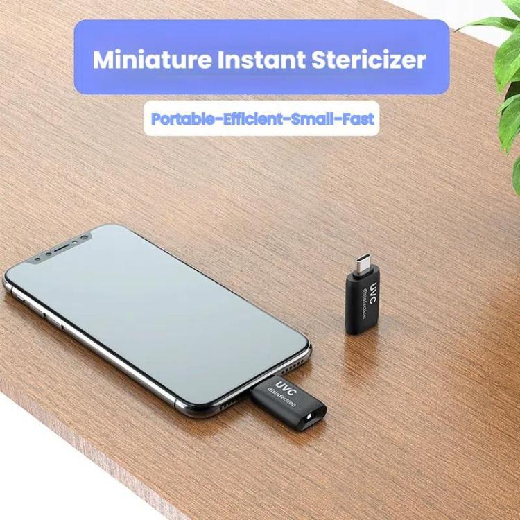 Mini LED Germicidal Light Cell Phone Adapter UVC Sterilization Lamp, Type-C, 8 Pin