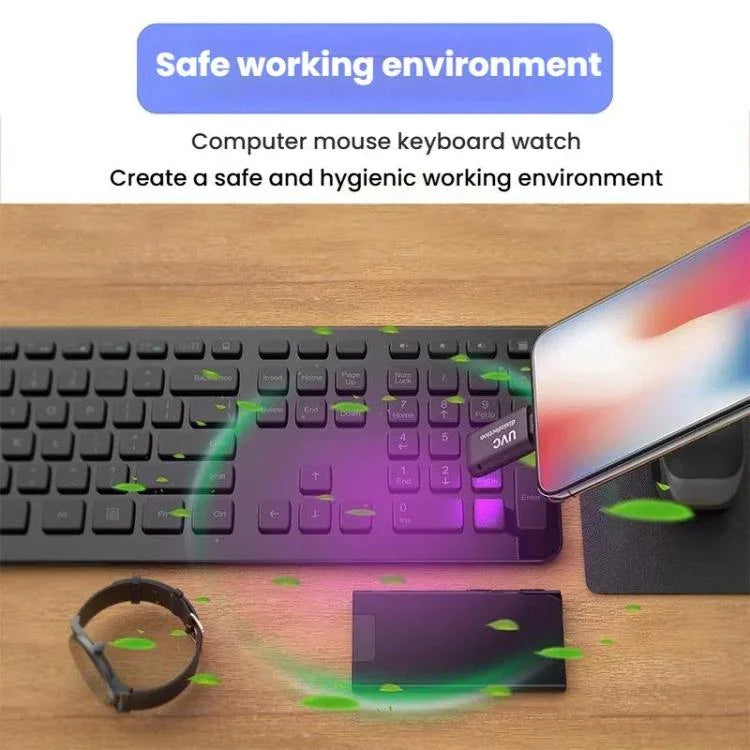 Mini LED Germicidal Light Cell Phone Adapter UVC Sterilization Lamp, Type-C, 8 Pin