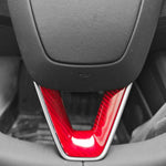 For Tesla Model 3 Car Modification Interior Carbon Fiber Steering Wheel Patch, Matte, Glossy