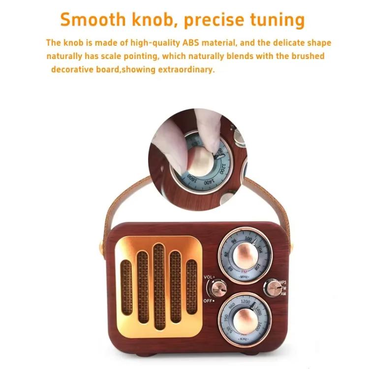 Retro Multifunctional Radio Bluetooth Speaker Handhled Audio Decoration Ornament, Wave Pattern, Horizontal Stripes, Woven Surface, Vertical Grid