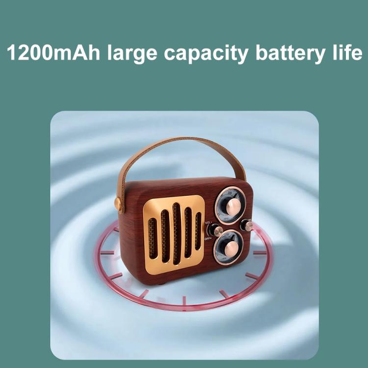 Retro Multifunctional Radio Bluetooth Speaker Handhled Audio Decoration Ornament, Wave Pattern, Horizontal Stripes, Woven Surface, Vertical Grid