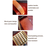 Retro Multifunctional Radio Bluetooth Speaker Handhled Audio Decoration Ornament, Wave Pattern, Horizontal Stripes, Woven Surface, Vertical Grid