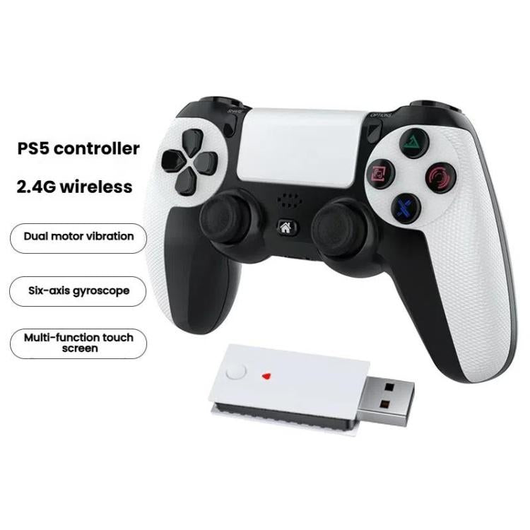 Manette sans fil 6 axes à double moteur et double vibration 2,4 GHz pour PS4 / PS5 / Android / iOS / PC