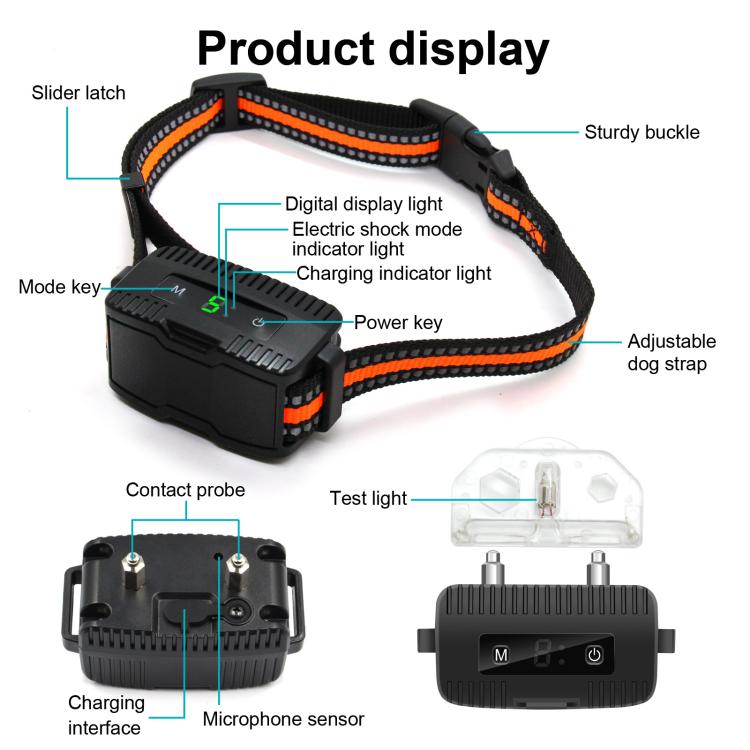 Anti-Barking Dog Collar Pet Remote Control Training Barking Control Device