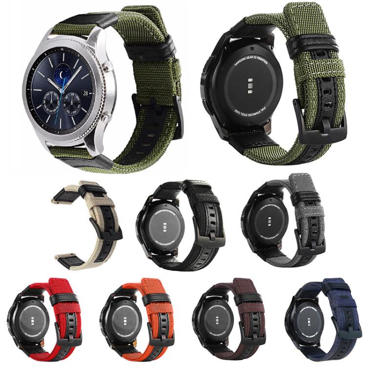 For Samsung Gear S3 Frontier / Classic Smart Quick Release Adjustable Nylon Watch Band, 20mm, 22mm