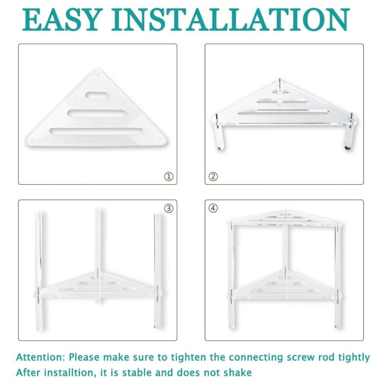 Acrylic Triangle Shower Pot Hollow Bracket