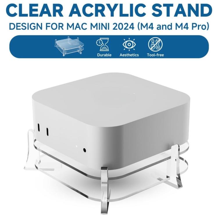 For MAC Mini M4 Desktop Acrylic Storage Bracket, For MAC Mini M4