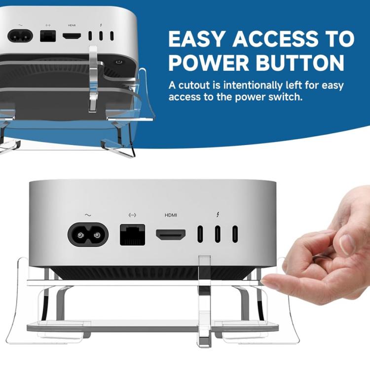 For MAC Mini M4 Desktop Acrylic Storage Bracket, For MAC Mini M4