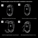 For Logitech GPW Glass Mouse Feet Stickers Anti-Slip Mouse Glide Skates