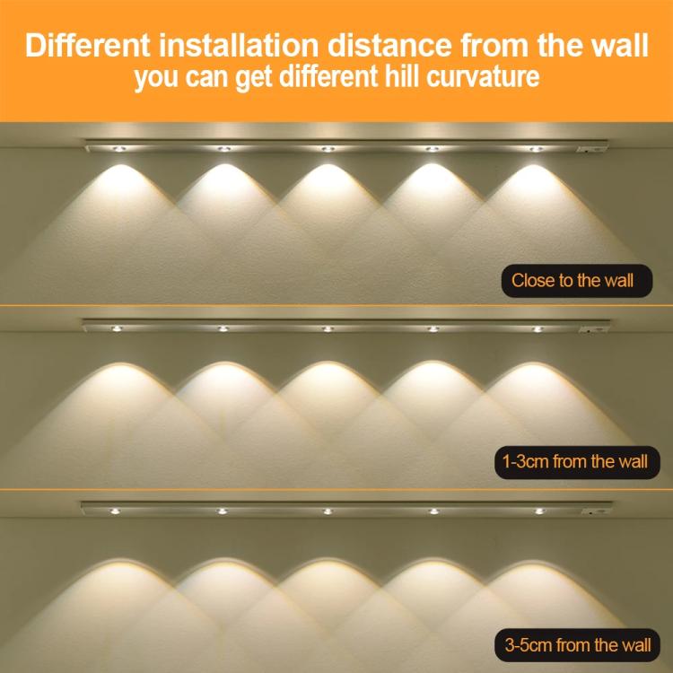 Rechargeable Motion Sensor Light Bar Cabinet Wardrobe Lamp With Remote Control, 20cm, 30cm, 40cm, 60cm, 80cm