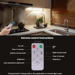 Rechargeable Motion Sensor Light Bar Cabinet Wardrobe Lamp With Remote Control, 20cm, 30cm, 40cm, 60cm, 80cm