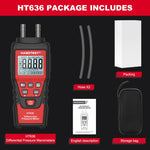 مقياس ضغط تفاضلي عالي الدقة رقمي HABOTEST HT636، HT636