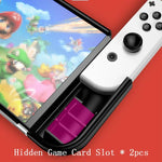 Coque de protection intégrée en TPU pour console OLED Switch avec 2 emplacements pour cartes de jeu