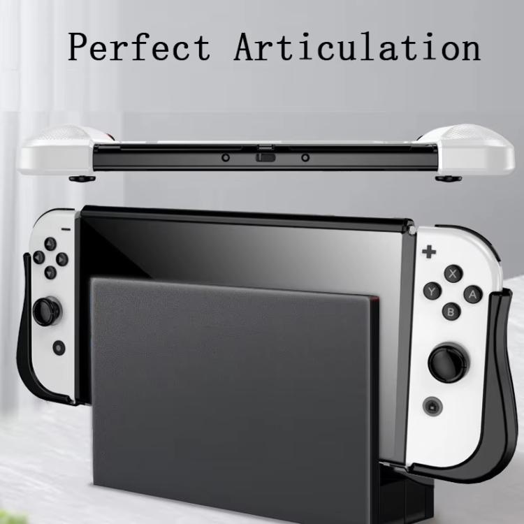 Coque de protection intégrée en TPU pour console OLED Switch avec 2 emplacements pour cartes de jeu