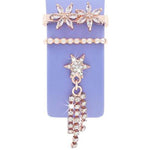 3pcs / Set 22mm Width Smart Watch Silicone Band Decorative Ring Metal Accessories, 1, 2, 3, 4, 5, 6