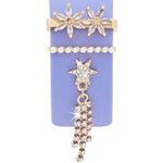 3pcs / Set 22mm Width Smart Watch Silicone Band Decorative Ring Metal Accessories, 1, 2, 3, 4, 5, 6