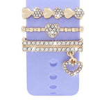 3pcs / Set 22mm Width Smart Watch Silicone Band Decorative Ring Metal Accessories, 1, 2, 3, 4, 5, 6