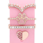 4pcs / Set 22mm Width Smart Watch Band Decorative Ring Metal Accessories, 1, 2, 3, 4