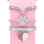 4pcs / Set 22mm Width Smart Watch Band Decorative Ring Metal Accessories, 1, 2, 3, 4