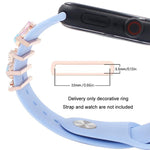 4pcs / Set 22mm Width Smart Watch Band Decorative Ring Metal Accessories, 1, 2, 3, 4