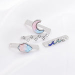 4pcs / Set 22mm Width Smart Watch Band Decorative Ring Metal Accessories, 1, 2, 3, 4