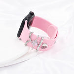 4pcs / Set 22mm Width Smart Watch Band Decorative Ring Metal Accessories, 1, 2, 3, 4