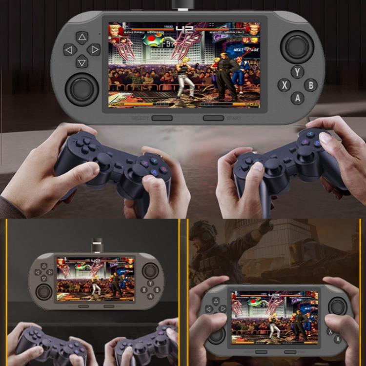 Console de jeu portable SF3000 avec écran IPS de 4,5 pouces, 64 Go de mémoire interne et 20 000 jeux intégrés, SF3000 avec 2 poignées