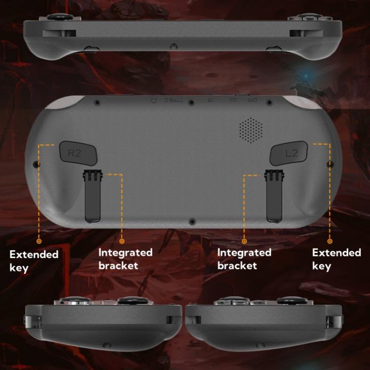 Console de jeu portable SF3000 avec écran IPS de 4,5 pouces, 64 Go de mémoire interne et 20 000 jeux intégrés, SF3000 avec 2 poignées