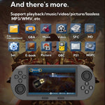 Console de jeu portable SF3000 avec écran IPS de 4,5 pouces, 64 Go de mémoire interne et 20 000 jeux intégrés, SF3000 avec 2 poignées