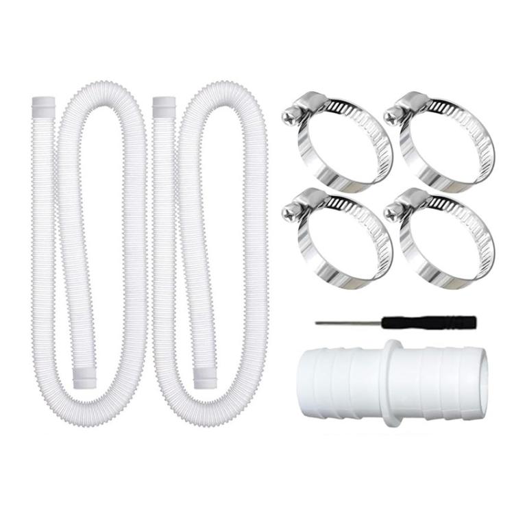 32mm Pool Hose + Connector + Screwdriver For Intex 300 GPH/530 GPH, 1.5m White Hose, 1.5m Blue Hose, 1m Blue Hose, 1m White Hose