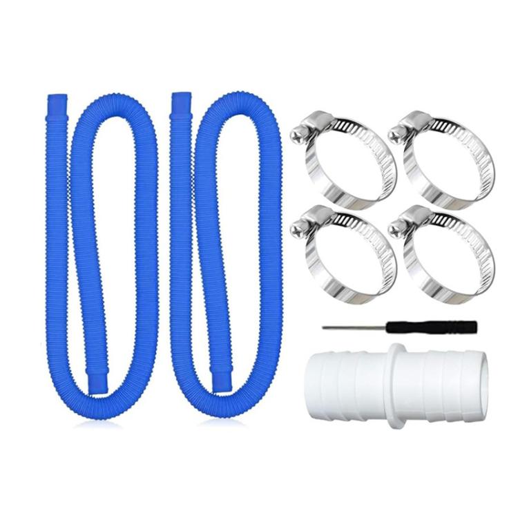 32mm Pool Hose + Connector + Screwdriver For Intex 300 GPH/530 GPH, 1.5m White Hose, 1.5m Blue Hose, 1m Blue Hose, 1m White Hose