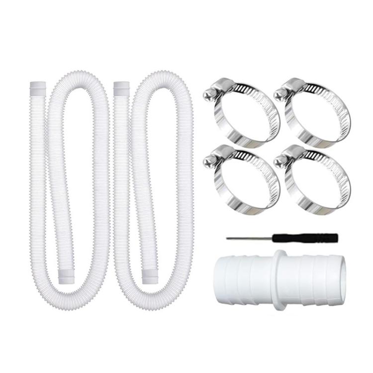 32mm Pool Hose + Connector + Screwdriver For Intex 300 GPH/530 GPH, 1.5m White Hose, 1.5m Blue Hose, 1m Blue Hose, 1m White Hose