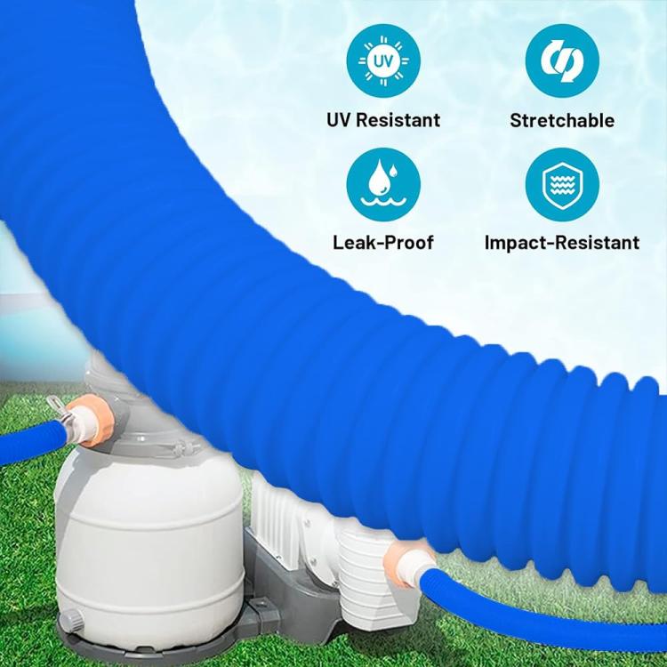 32mm Pool Hose + Connector + Screwdriver For Intex 300 GPH/530 GPH, 1.5m White Hose, 1.5m Blue Hose, 1m Blue Hose, 1m White Hose