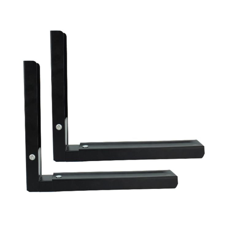 2pcs /Set Retractable Folding Microwave Oven Bracket Carbon Steel Kitchen Shelf