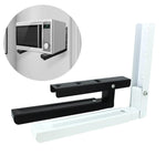 2pcs /Set Retractable Folding Microwave Oven Bracket Carbon Steel Kitchen Shelf