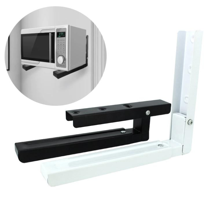 2pcs /Set Retractable Folding Microwave Oven Bracket Carbon Steel Kitchen Shelf