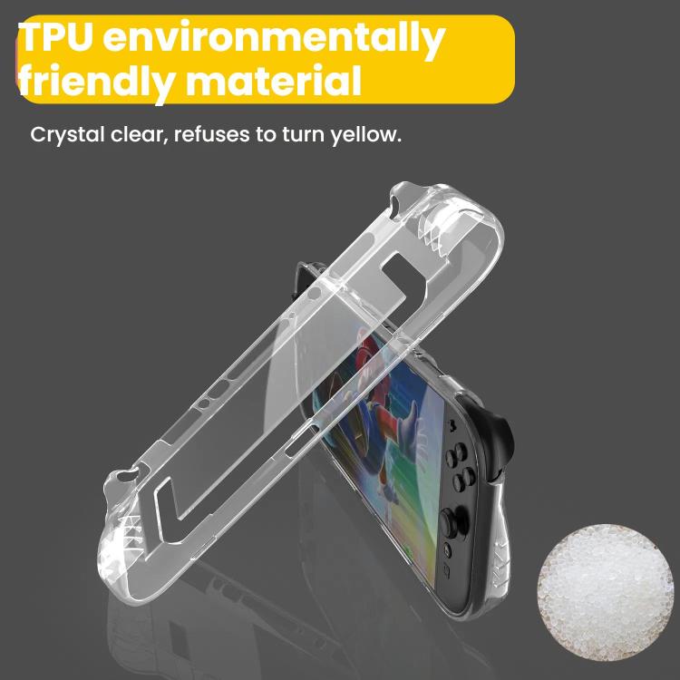 For Nintendo Switch 2 TPU Transparent One-piece Case Anti-Slip Full-Body Protective Cover, TPU One-piece Case
