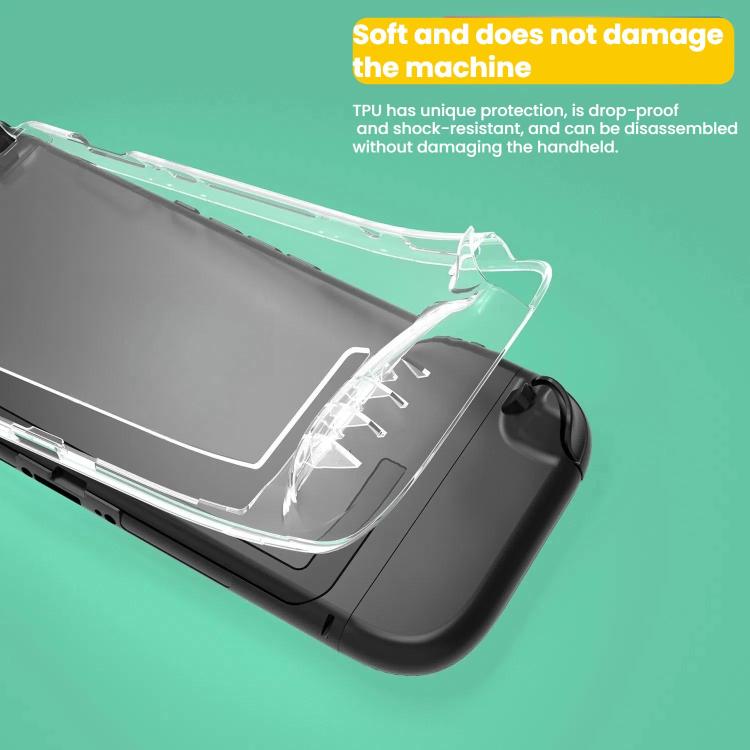 For Nintendo Switch 2 TPU Transparent One-piece Case Anti-Slip Full-Body Protective Cover, TPU One-piece Case