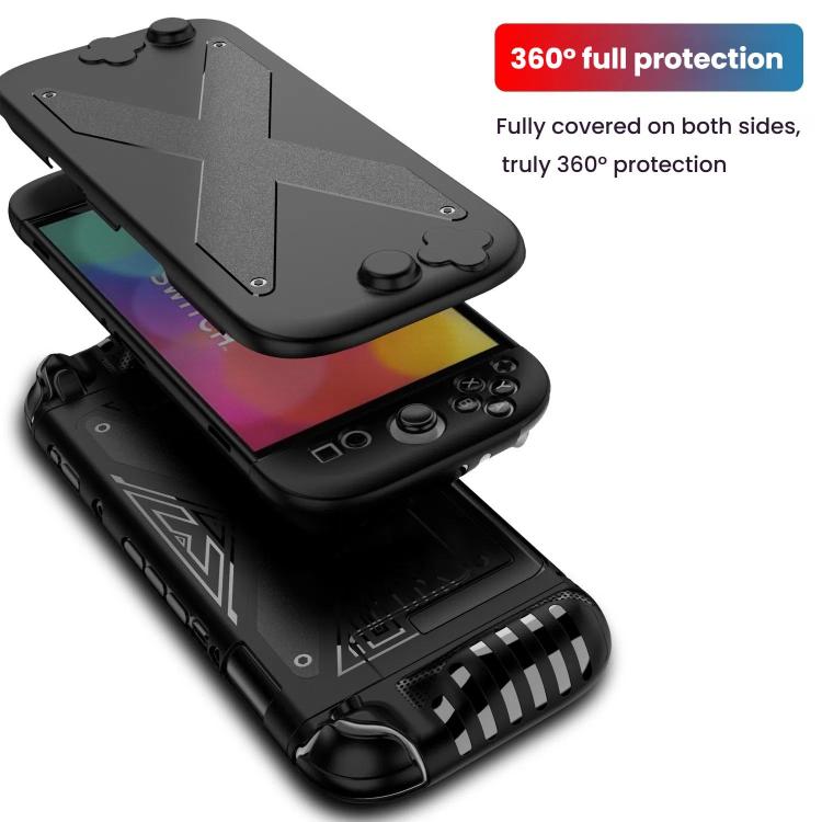 For Nintendo Switch 2 PC + TPU Split Cover With Panel Set Protective Shell, PC + TPU Panel Black, PC + TPU Panel White