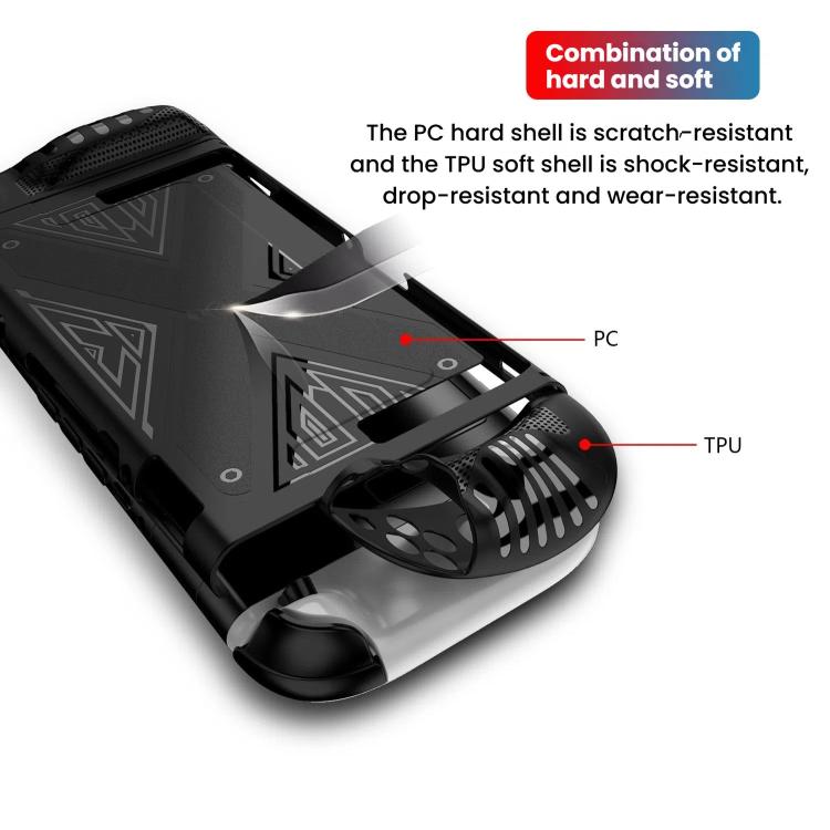 For Nintendo Switch 2 PC + TPU Split Cover With Panel Set Protective Shell, PC + TPU Panel Black, PC + TPU Panel White