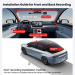 Anytek T2 PRO 3.0 Inch 2K HD Night Vision Recorder Hidden Car Camera Front And Rear Dual Recording, T2 PRO