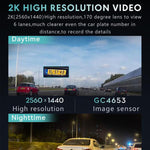 Anytek T2 PRO 3.0 Inch 2K HD Night Vision Recorder Hidden Car Camera Front And Rear Dual Recording, T2 PRO