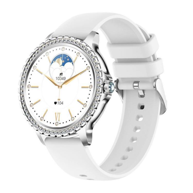 Bluetooth Calling AI Voice Assistant Life Waterproof Sports Smartwatch, Black Silicone Strap, Gold Pink Silicone Strap, Silver Gray Silicone Strap, Gold Rough Steel Strap+Pink Silicone Strap, Silver Rough Steel Strap+Gray Silicone Strap                ...