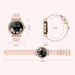 Bluetooth Calling AI Voice Assistant Life Waterproof Sports Smartwatch, Black Silicone Strap, Gold Pink Silicone Strap, Silver Gray Silicone Strap, Gold Rough Steel Strap+Pink Silicone Strap, Silver Rough Steel Strap+Gray Silicone Strap                ...